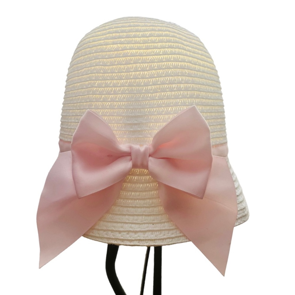 Janie and Jack Straw Cloche Hat Size 0-6 months